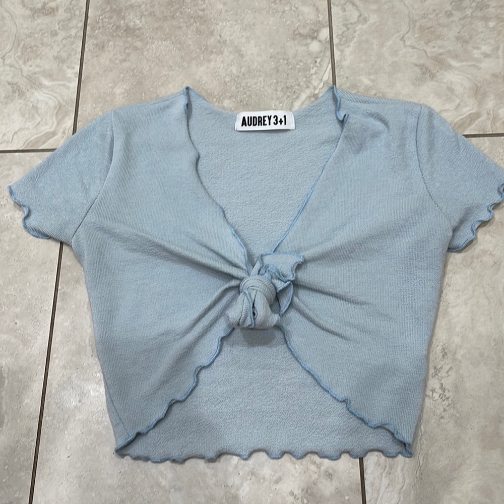 Tie front crop top